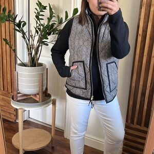 J crew Factory Zip Front Herringbone Vest Jacket. size S